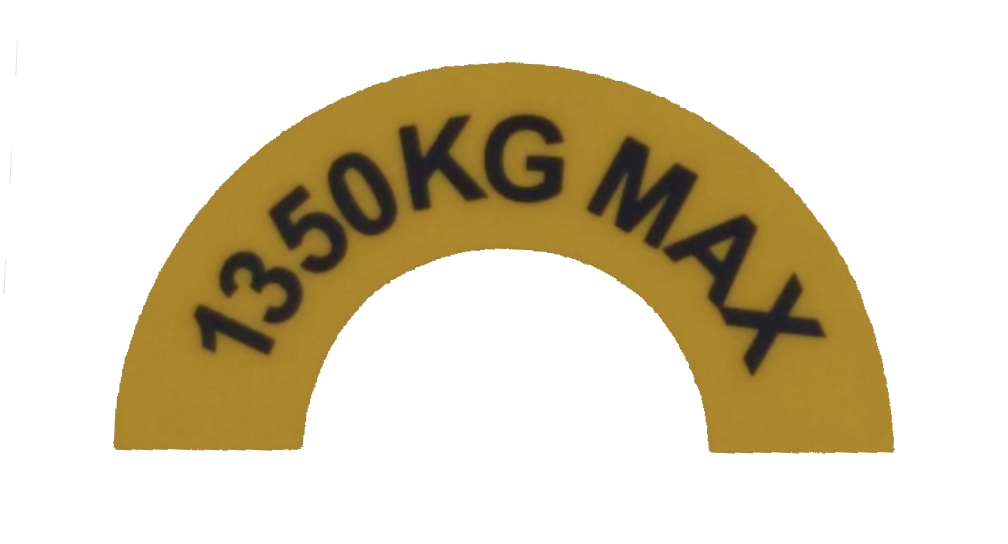 Decal 1350Kg MAX