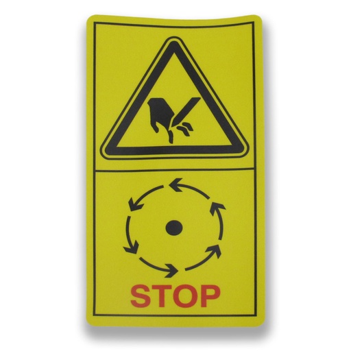[FR-12-30-013] Forst Warning Stop - Cut Fingers off  Decal