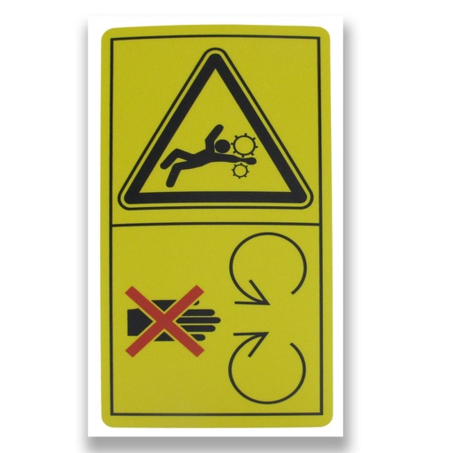 [FR-12-30-016] Forst Warning Draged into Feed Rollers Decal