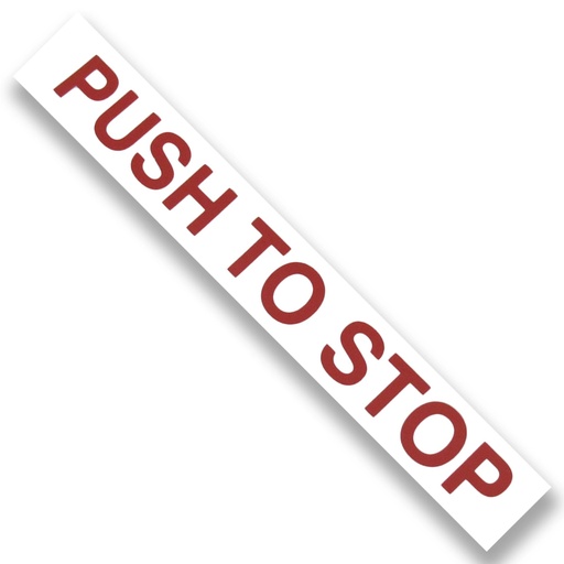[12-30-017] Forst Push to Stop Decal for stop bar