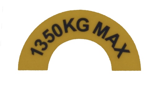 [TF-P0002156] Decal 1350Kg MAX